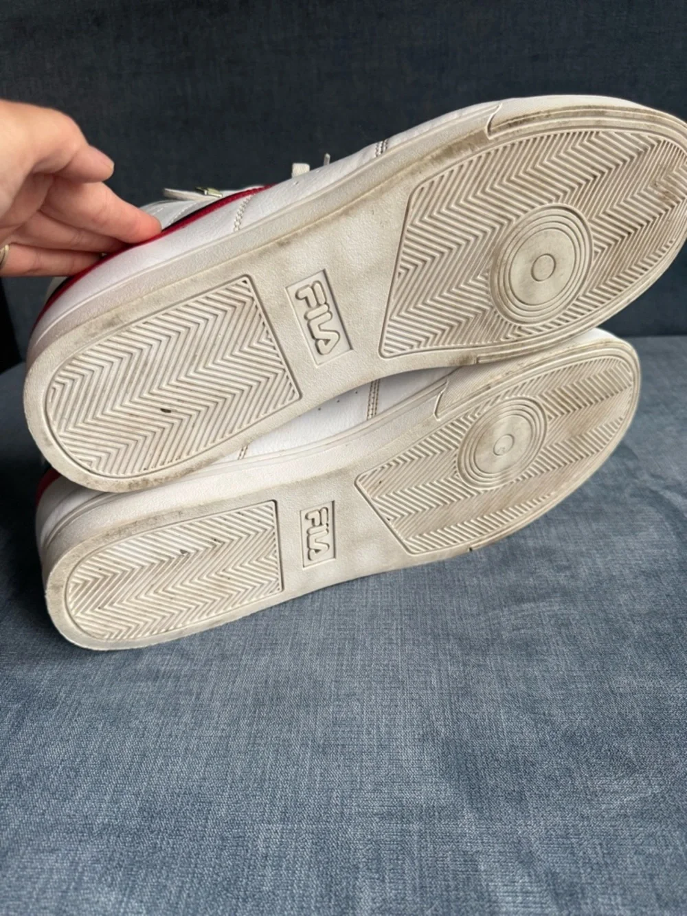 Fila Mens Vulc 13 Mid Plus Sneakers SZ 16 Faux Leather Lace Up Ankle Strap